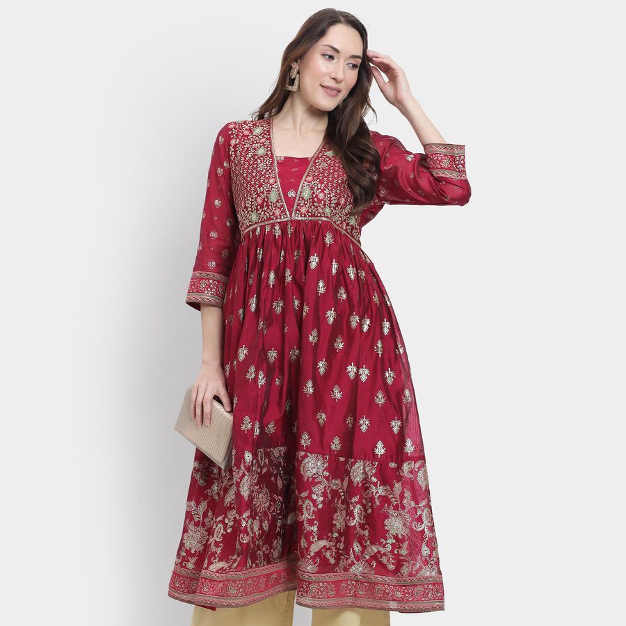 Ladies' Kurta, Fuchsia, large image number null