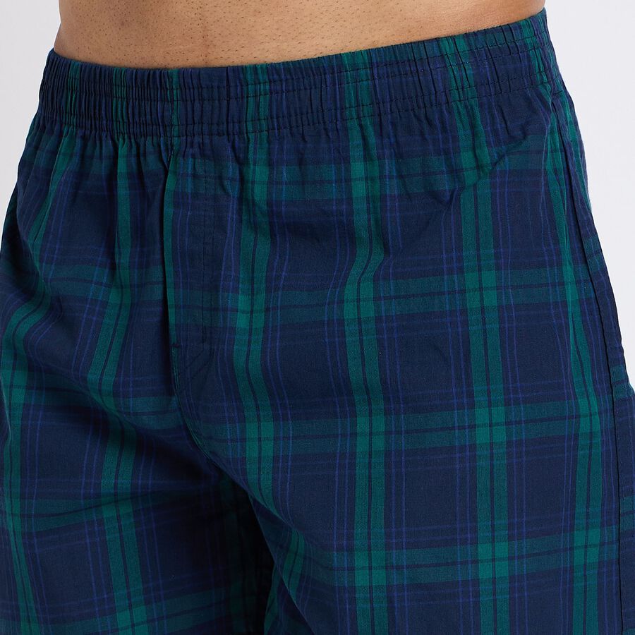 Men's 100% Cotton Boxers, Navy Blue, large image number null