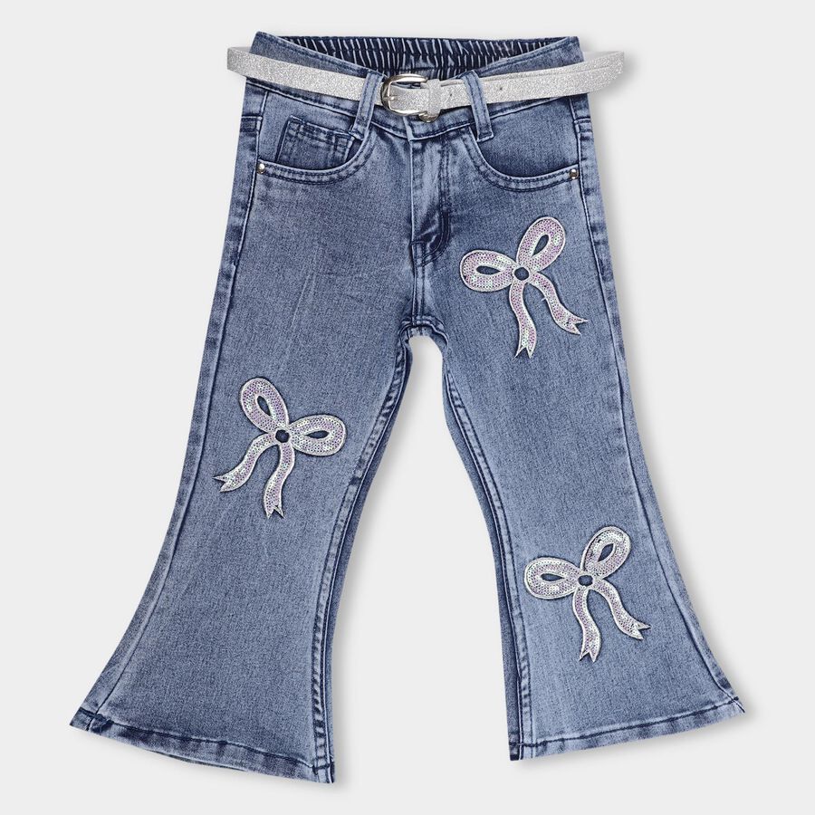 Girls' Jeans, हल्का नीला, large image number null