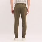 Men's 100% Cotton Cross Pocket Slim Fit Casual Trousers, Olive, small image number null