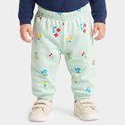 Infants' Mint Green Regular Fit Floral Printed Jogger Pyjama, हल्का हरा, small
