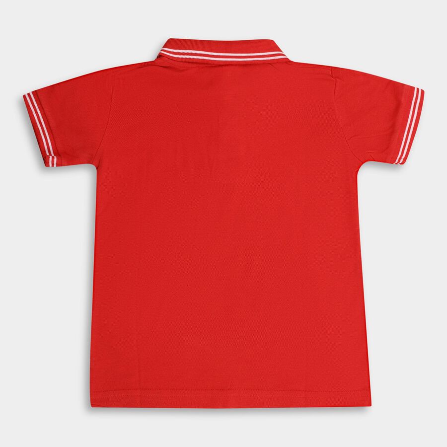 Boys' Half Sleeves T-Shirt , लाल, large image number null