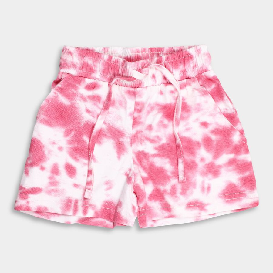 Girls' 100% Cotton Shorts, Pink, large image number null