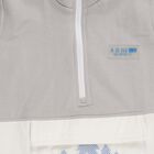 Boys Light Grey Half Zip Casual Sweatshirt, हल्का ग्रे, small image number null
