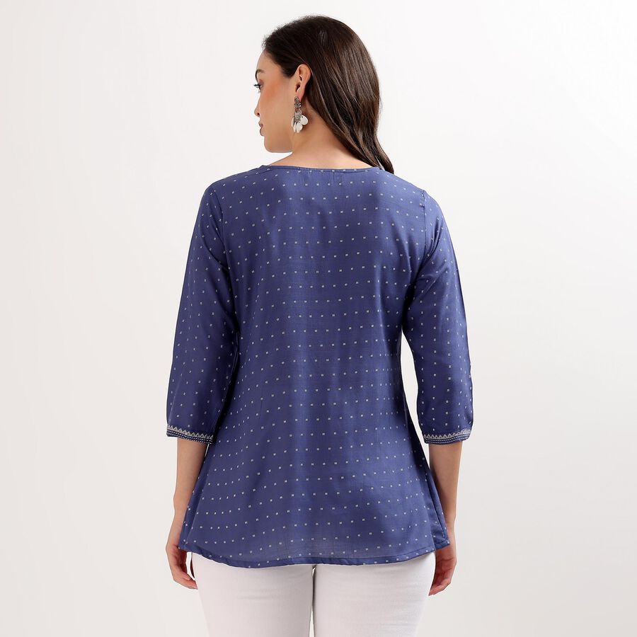 Ladies' Kurti, गहरा नीला, large image number null