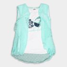 Girls' T-Shirt, हल्का हरा, small image number null