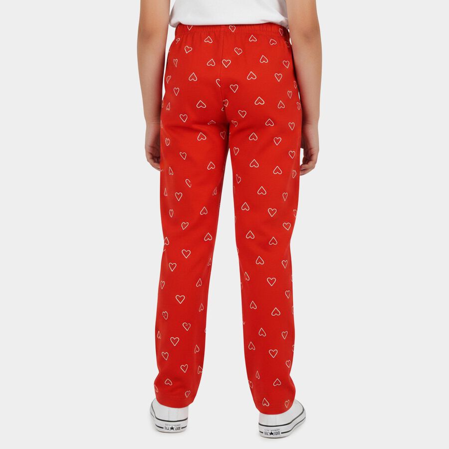 Girls' Pyjama, लाल, large