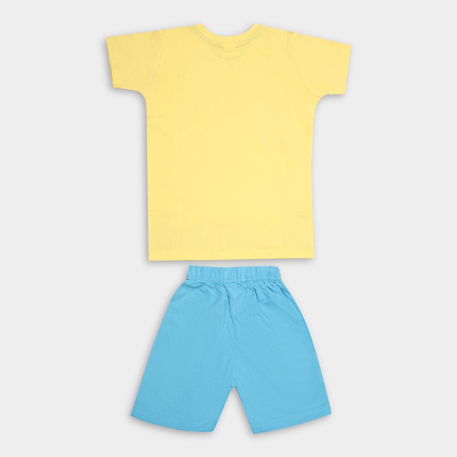 Boys' 100% Cotton Knit Baba Suit , Yellow, large image number null