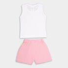 Infant Girl's Cotton Short Set, हल्का गुलाबी, small image number null
