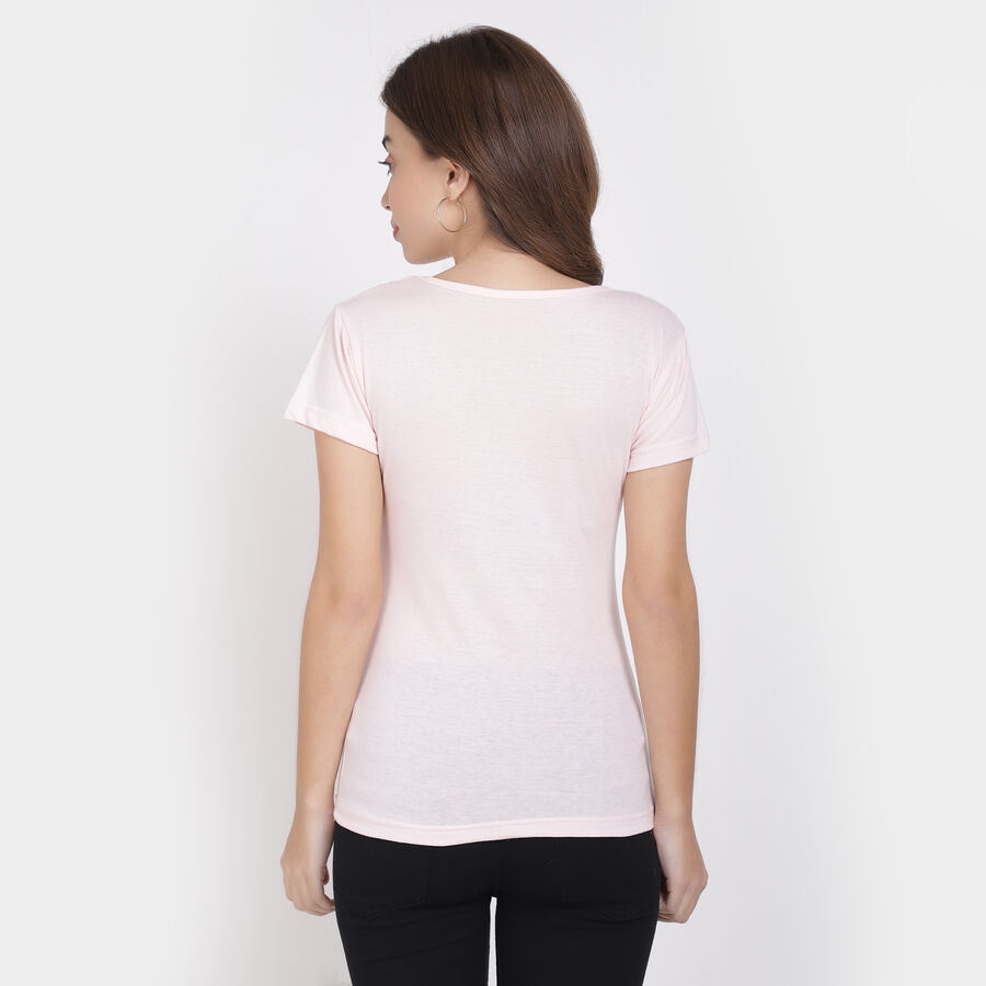 राउन्ड नेक टी-शर्ट, Light Pink, large image number null