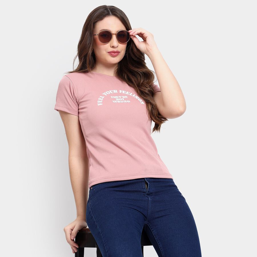 Ladies'  Crop  Top, Pink, large image number null