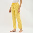 Women's Bright Yellow Floral Printed Full-Length Pyjama, Yellow, small image number null