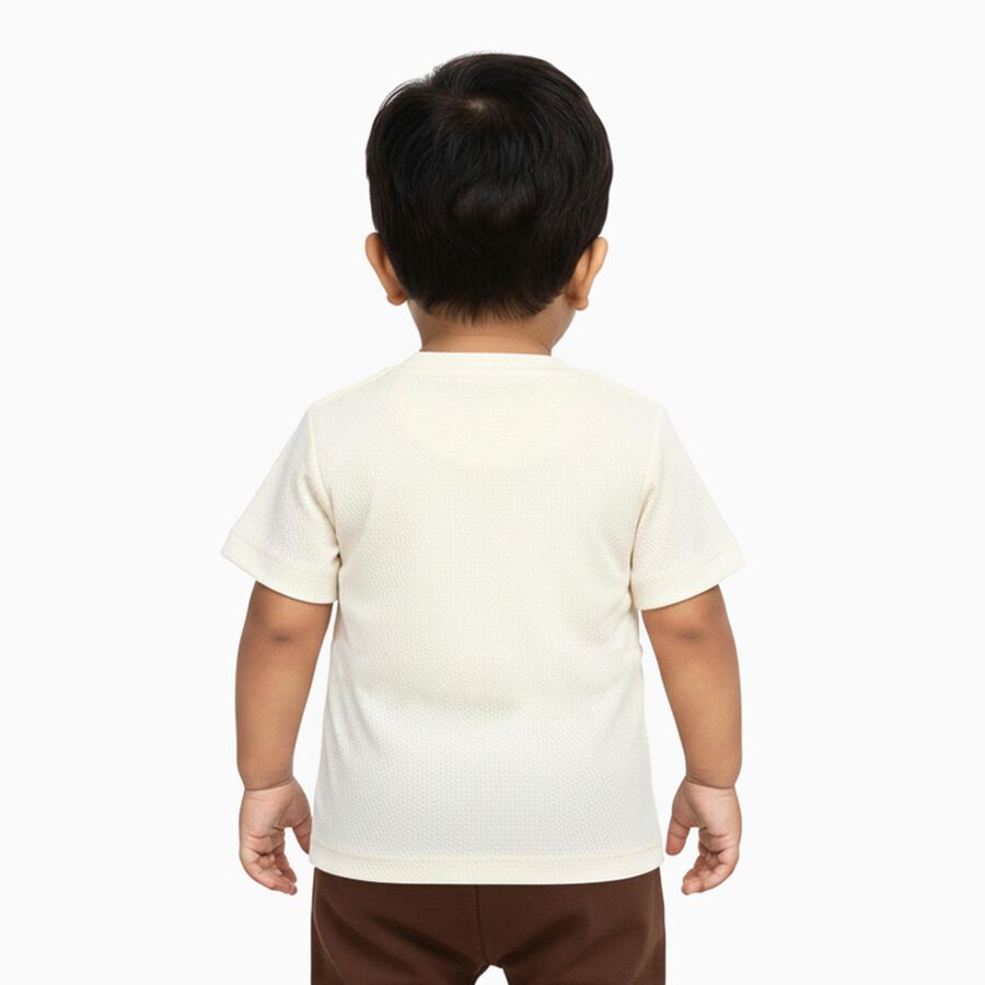 Infants' 100% Cotton T-Shirt, Off White, large image number null
