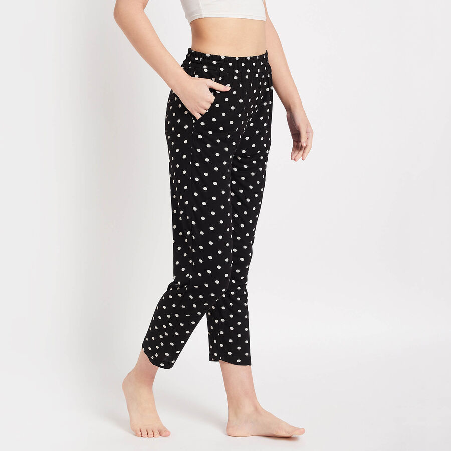 Solid Regular Trousers, Black, large image number null