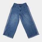 Girls' Blue Regular Fit Classic Jeans, Light Blue, small