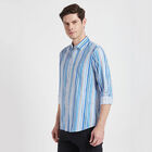 Cotton Stripes Casual Shirt, White, small image number null