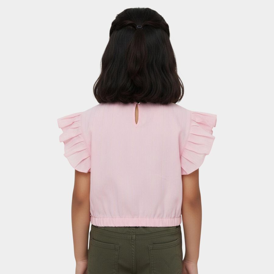 Girls' T-Shirt, हल्का गुलाबी, large