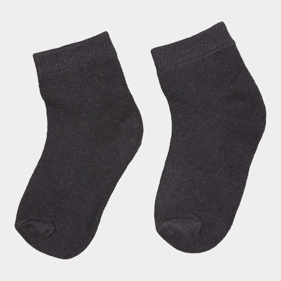 Girls Ankle Length Socks, Black, large image number null