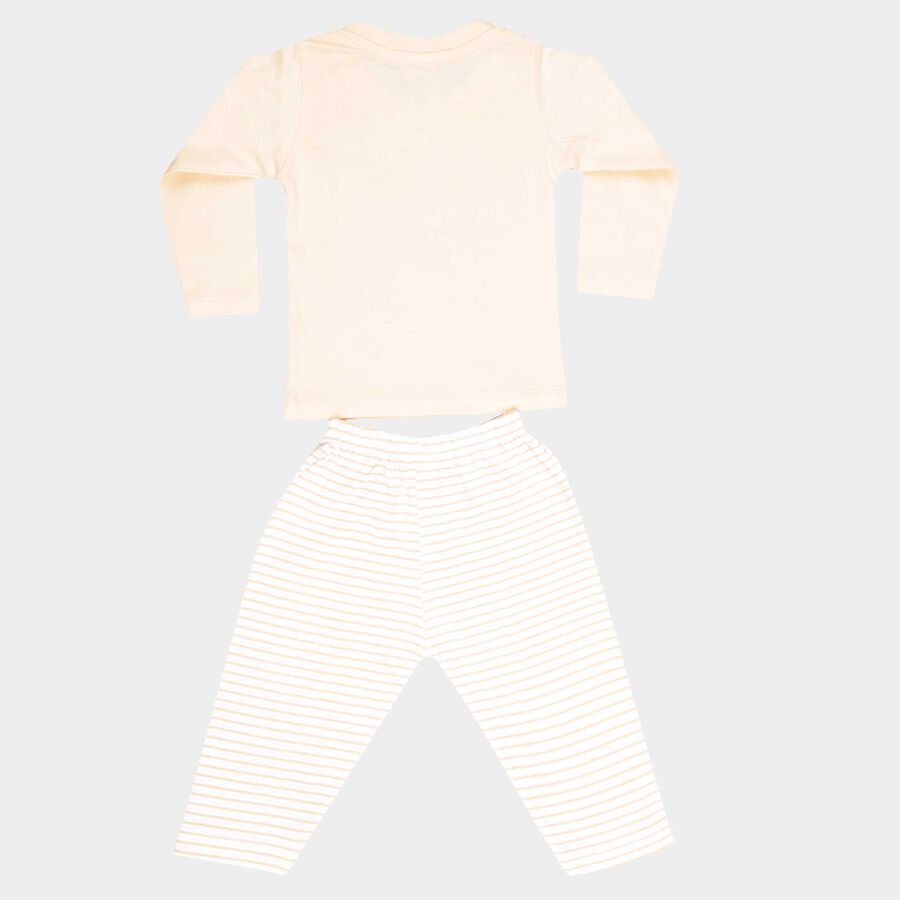 Infants Cotton Baba Suit, Peach, large image number null