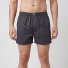 Men's Dark Grey Regular Fit Solid Boxers, गहरा ग्रे, small