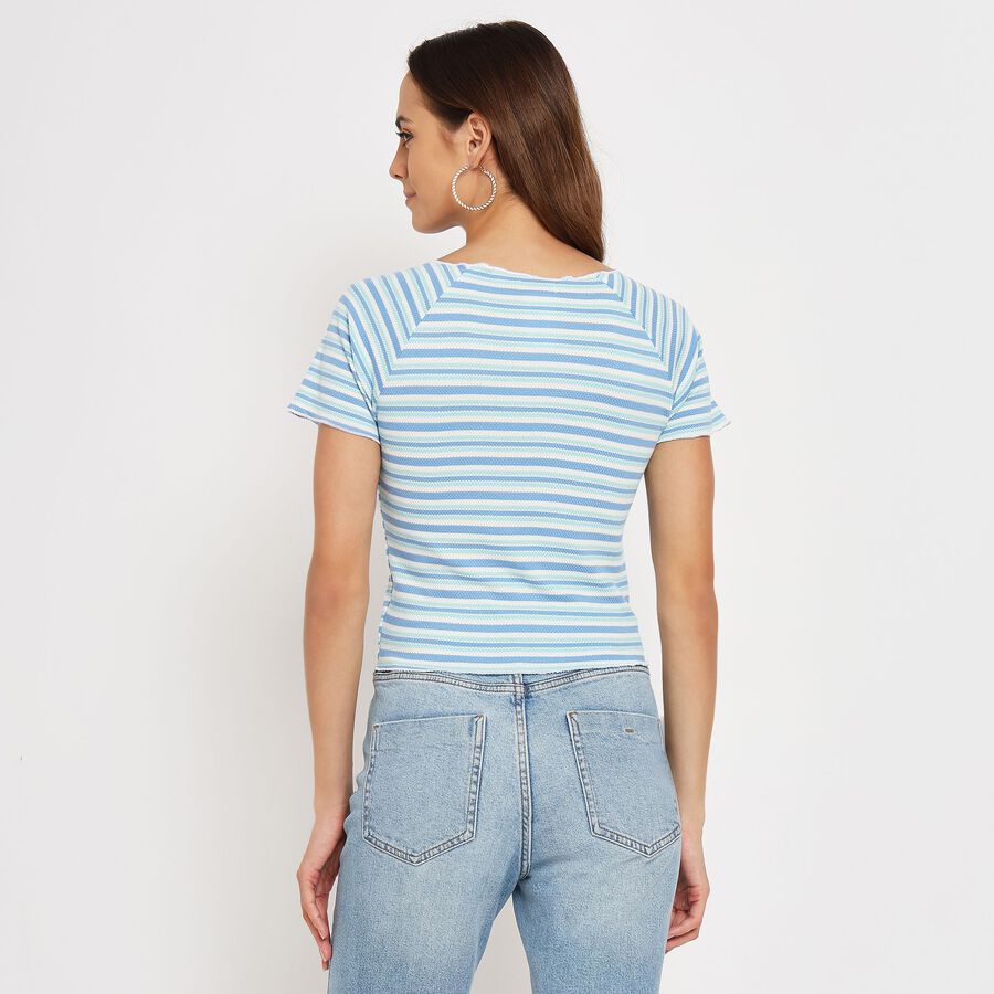 Ladies'  Crop  Top, Blue, large image number null