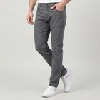Men's Grey Slim Fit Washed Jeans, Light Grey, small