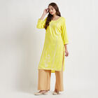 3/4Th Sleeves Straight Kurta, Yellow, small image number null