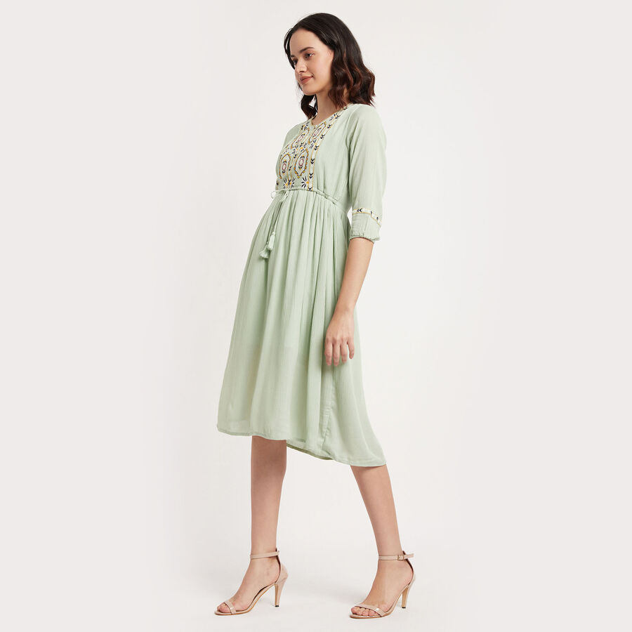 Embroidered Dress, Light Green, large image number null