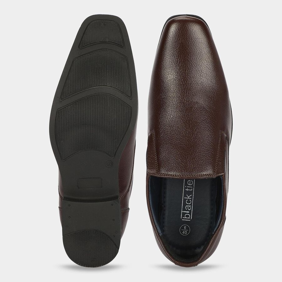 Men's Brown Slip-On Loafer Formal Shoes, Brown, large