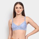 Ladies' 100% Cotton Bra , मध्यम नीला, small image number null