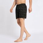 Men's 100% Cotton Boxers, Black, small