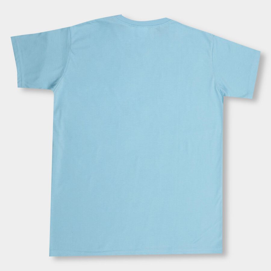 Boys' Half Sleeves T-Shirt , Light Blue, large