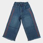 Girls Mid Blue Regular Fit Casual Jeans, Mid Blue, small