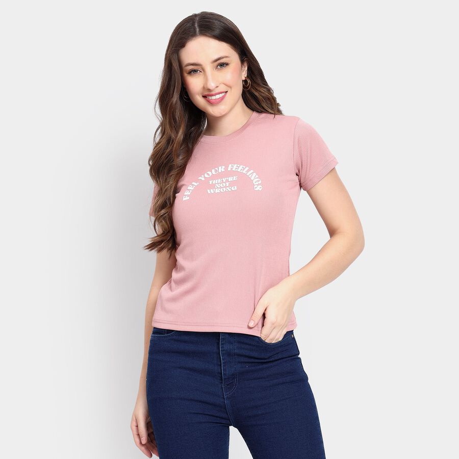 Ladies'  Crop  Top, Pink, large image number null