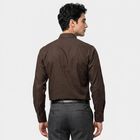 Men Brown Formal Shirt, भूरा, small