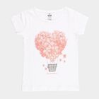 Girls' 100% Cotton T-Shirt, सफ़ेद, small image number null