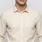 Men's Beige Formal Shirt, Beige, small