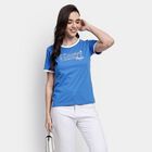 Ladies' Round Neck T-Shirt, नीला, small image number null