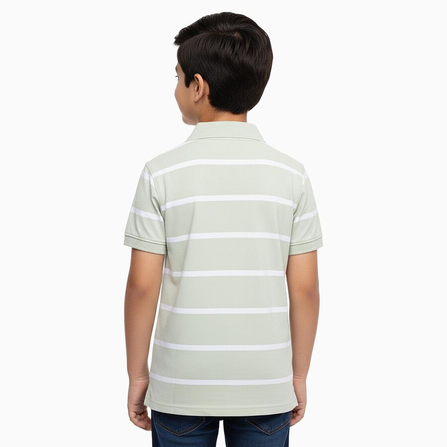 Boys' Half Sleeves T-Shirt, हल्का हरा, large image number null