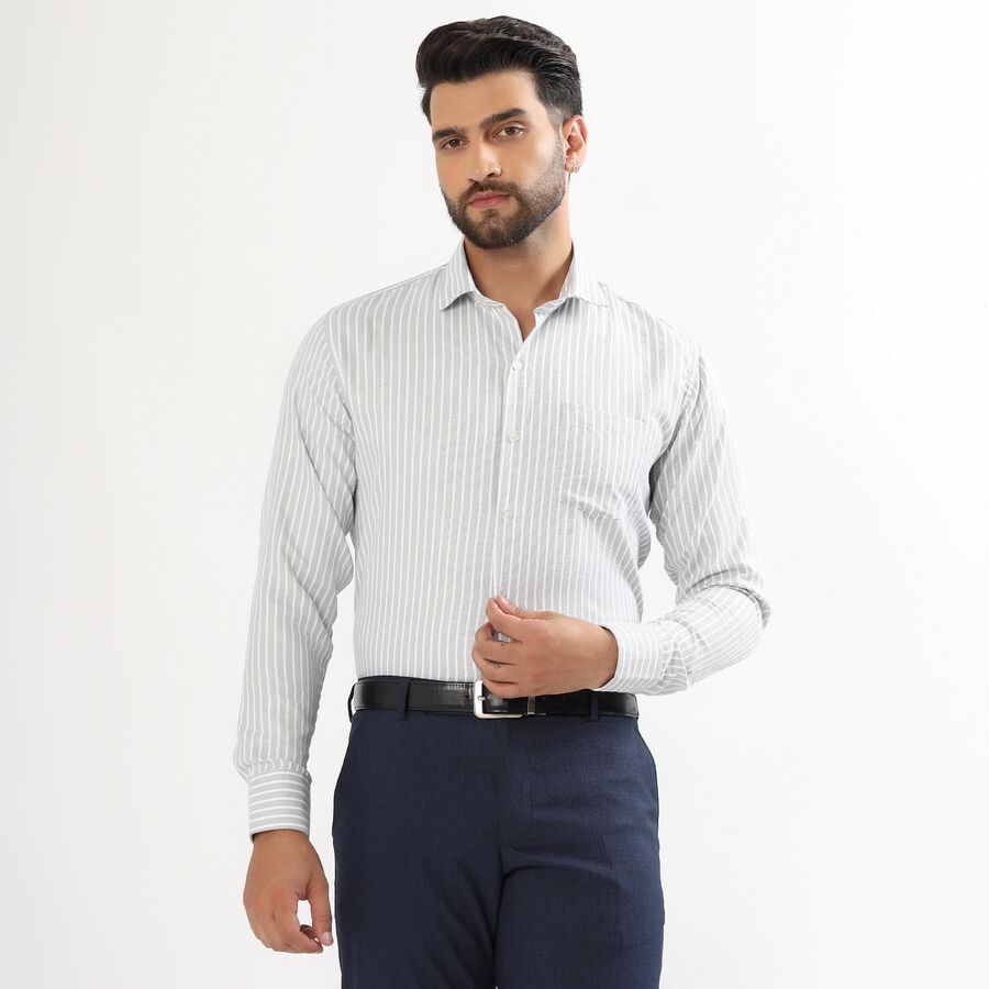 Men's Light Sage Green Classic Collar Formal Shirt, Light Green, large image number null