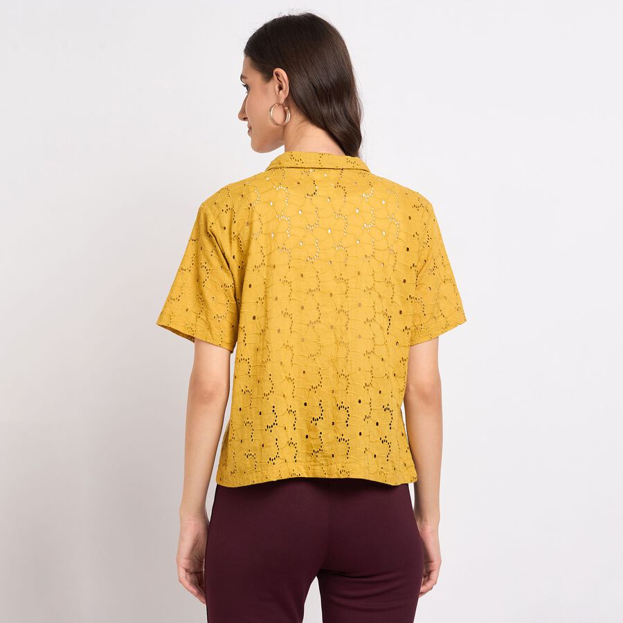 Ladies' 100% Cotton Shirt, Mustard, large image number null