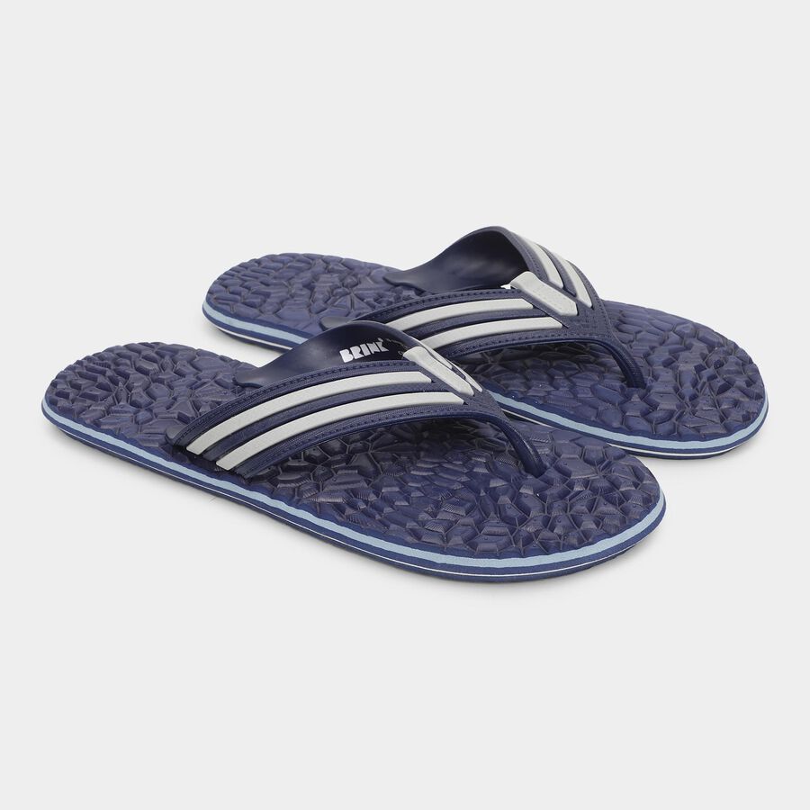 Men's V Strap Slipper, Blue, large image number null