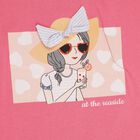Girls' 100% Cotton T-Shirt , Pink, small
