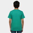 Boys' Dark Green Round Neck Casual T-Shirt, Dark Green, small