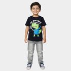 Boys' Half Sleeves T-Shirt, Navy Blue, small