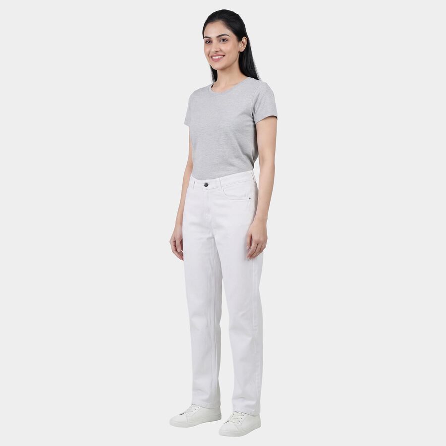 Ladies' Jeans, White, large