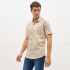 Men's 100% Cotton Casual Shirt , Beige, small image number null