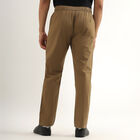 Men's 100% Cotton Jogger Track Pants, Khaki, small