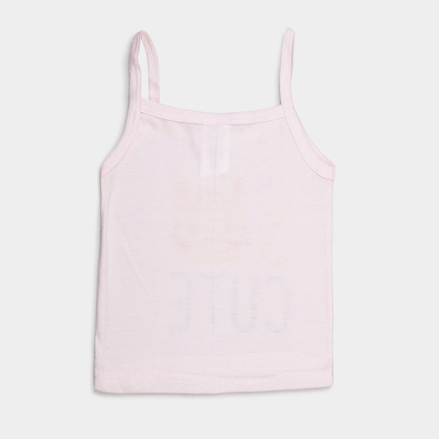 Infants Cotton Solid Vest, Pink, large image number null