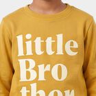 Boys' Mustard Crew Neck Pullover Sweatshirt, Mustard, small